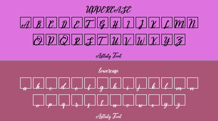Asttuty Font Preview