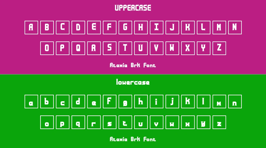 Ataxia Brk Font Preview