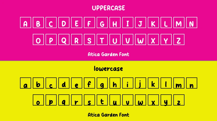 Atica Garden Font Preview