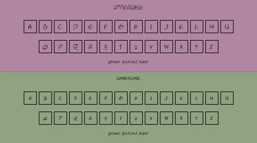 Atland Sketches Font Preview