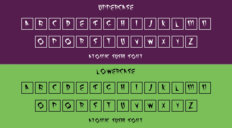 Atomic Sushi Font Preview