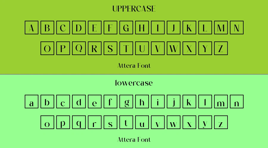 Attera Font Preview