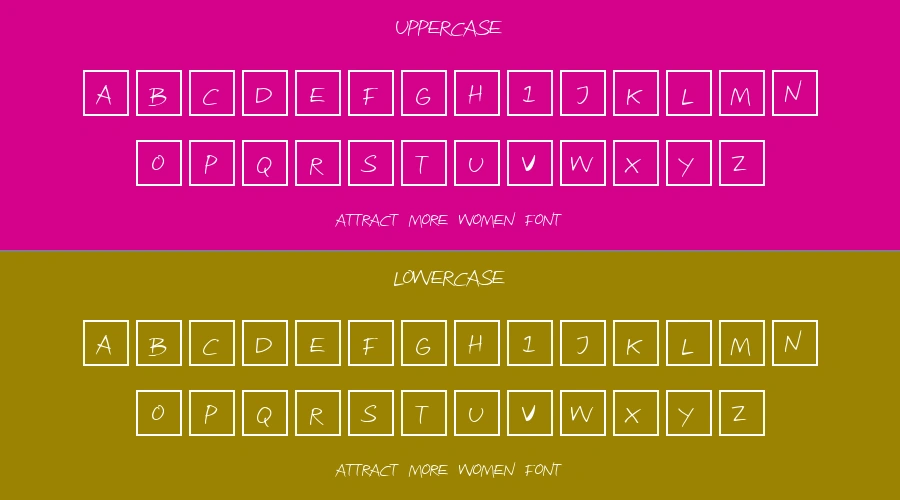 Attract More Women Font Preview