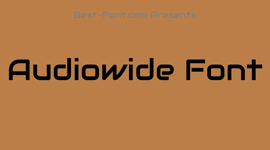 Audiowide Font