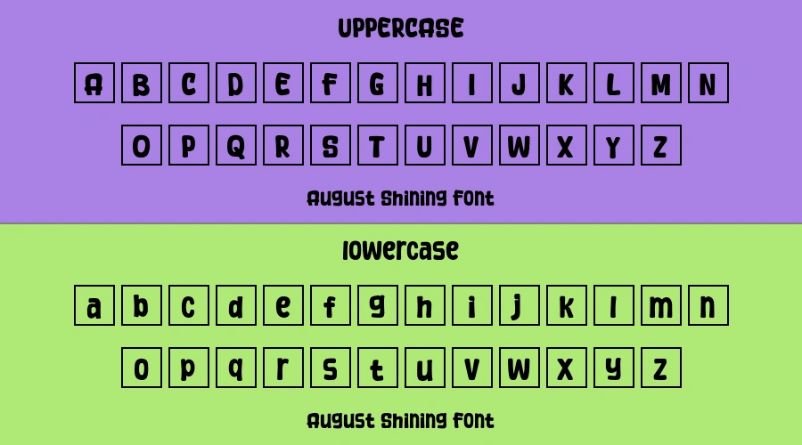 August Shining Font Preview