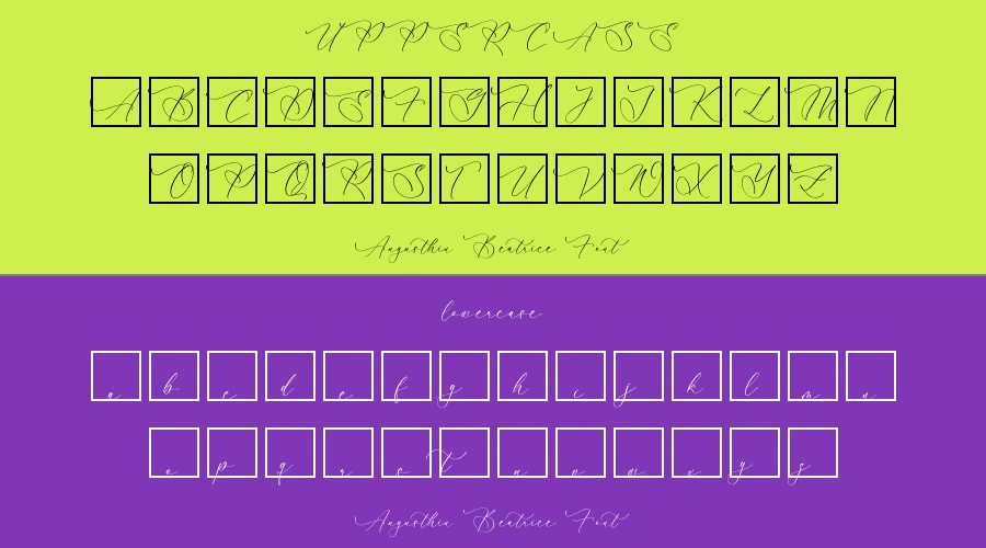 Augusthin Beatrice Font Preview