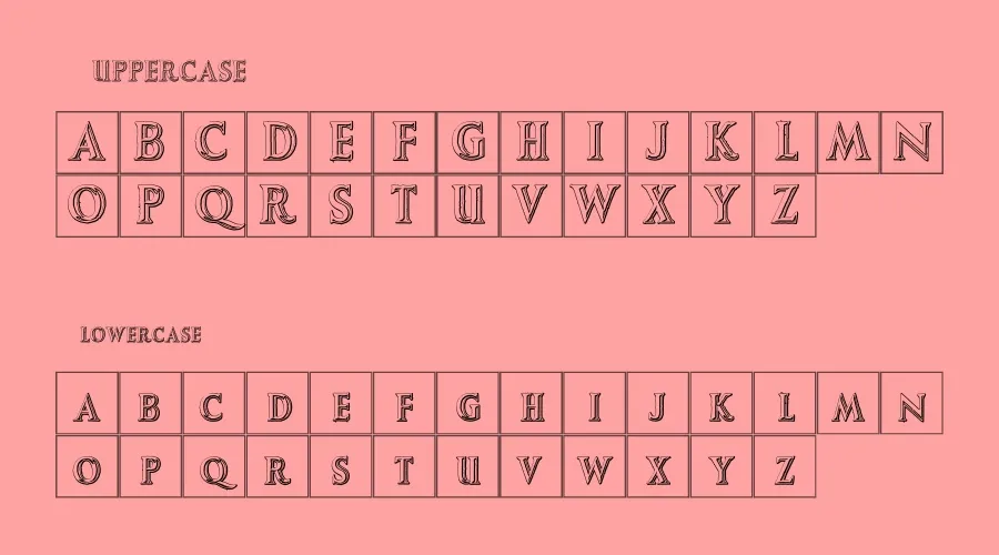 Augustus Beveled Font Preview