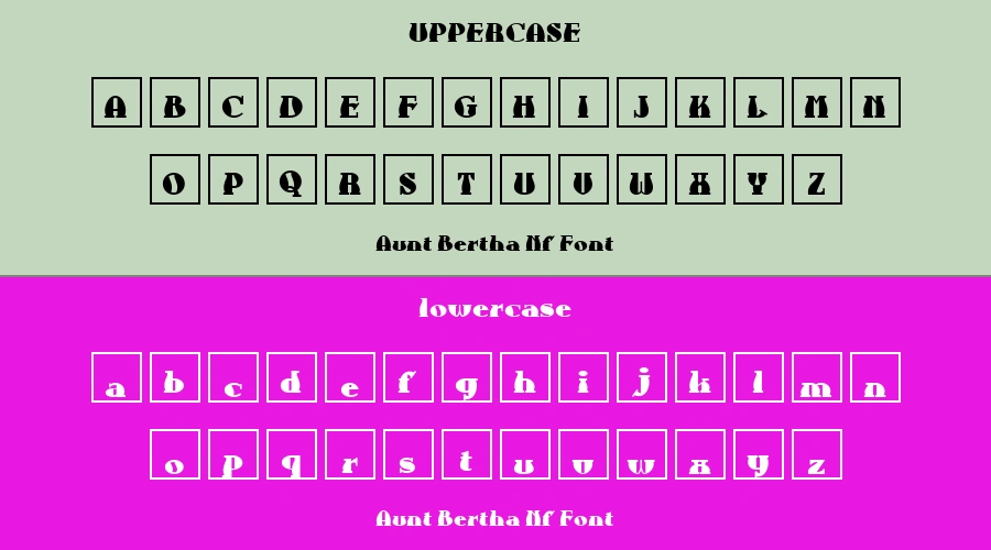 Aunt Bertha Nf Font Preview