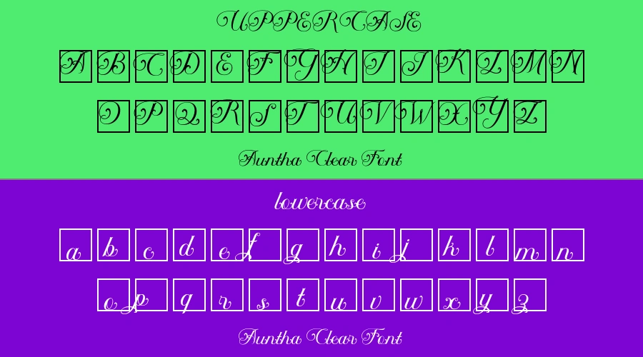 Auntha Clear Font Preview