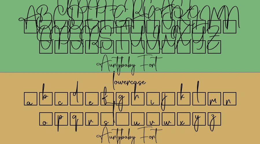 Auntybaby Font Preview