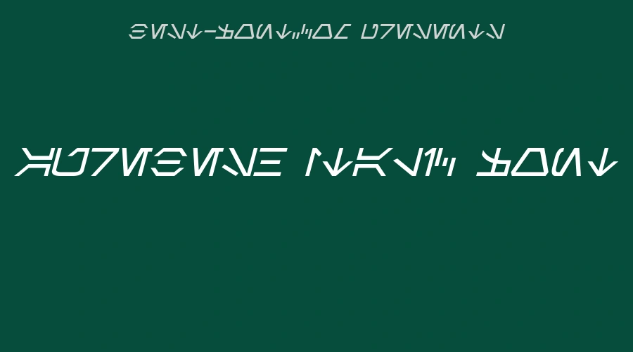 Aurebesh Italic Font