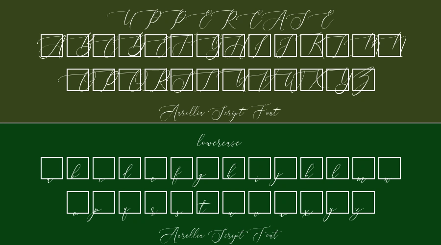 Aurellia Script Font Preview