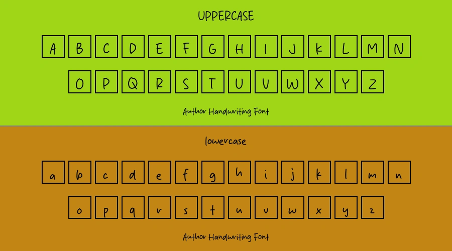 Author Handwriting Font Preview