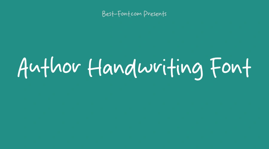 Author Handwriting Font