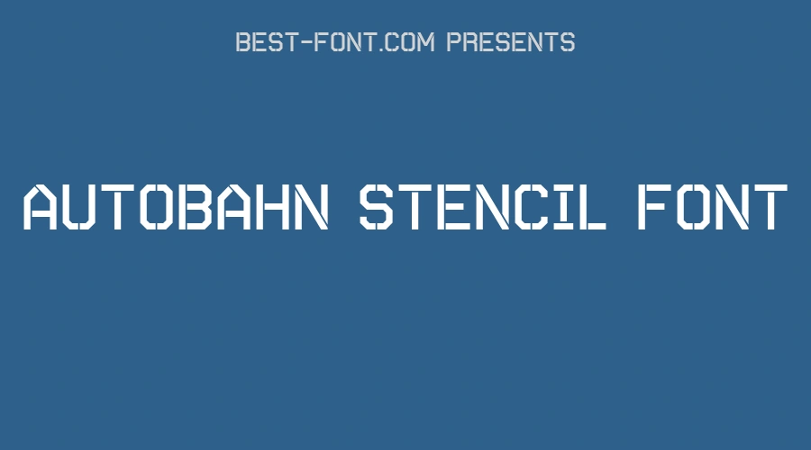 Autobahn Stencil Font