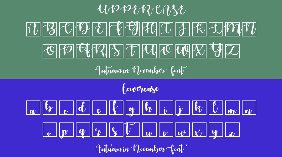 Autumn in November Font Preview