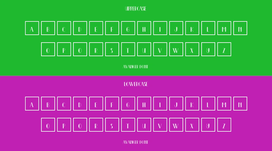 Avanger Font Preview