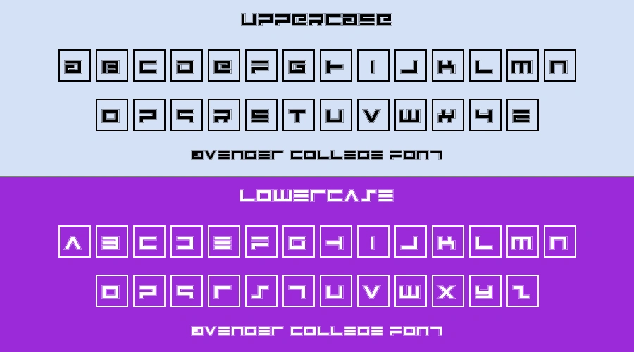 Avenger College Font Preview