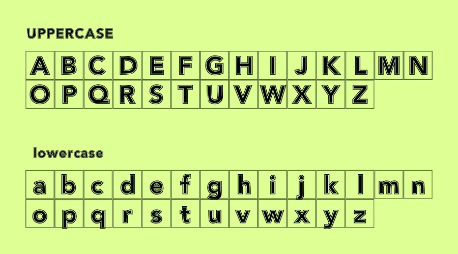 Avenir 95 Custom Outer Line Font Preview