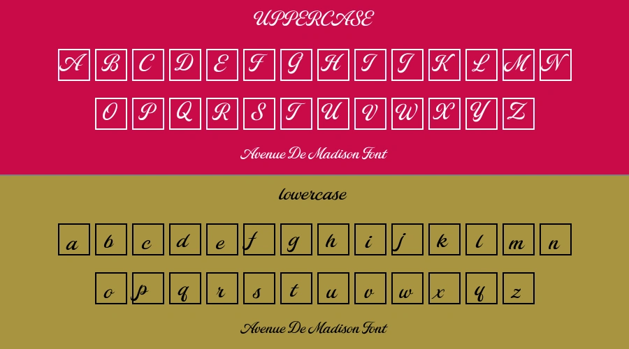 Avenue De Madison Font Preview