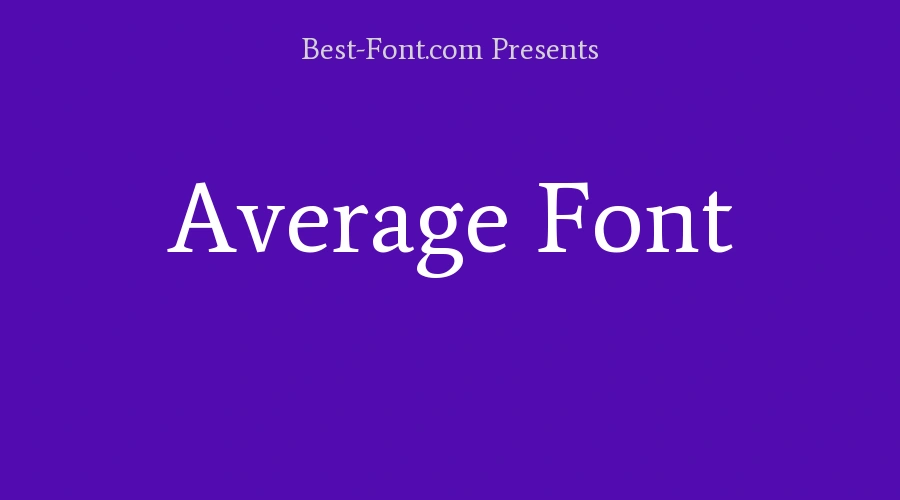 Average Font