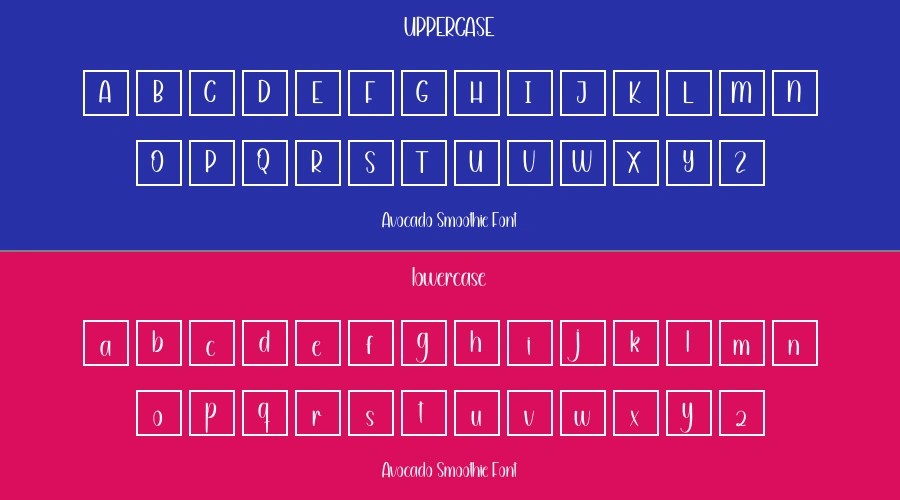 Avocado Smoothie Font Preview