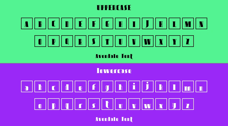 Avondale Font Preview