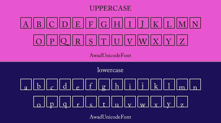 Awad Unicode Font Preview