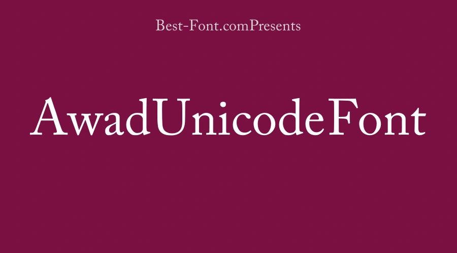 Awad Unicode Font