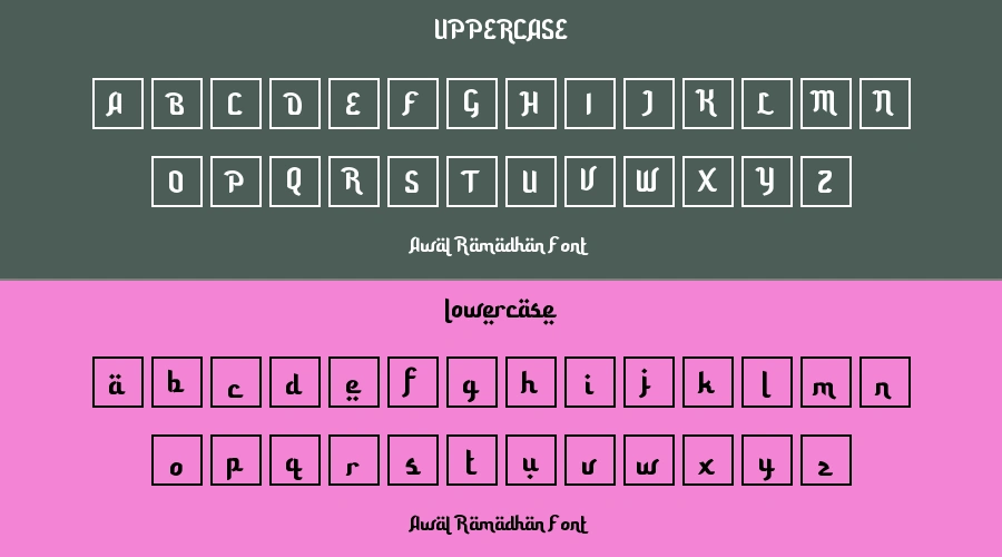Awal Ramadhan Font Preview
