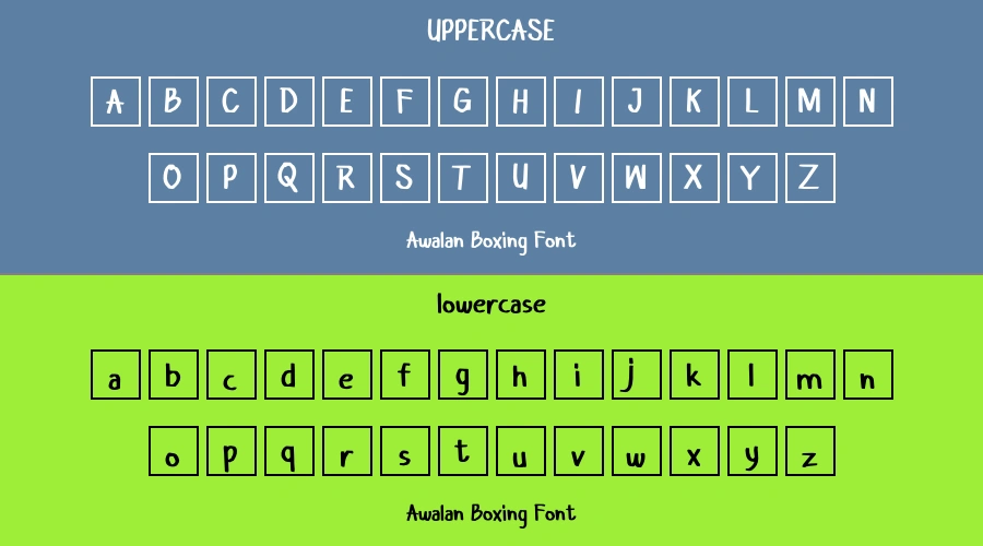 Awalan Boxing Font Preview