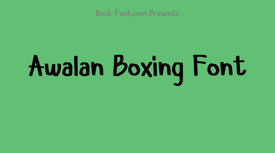 Awalan Boxing Font