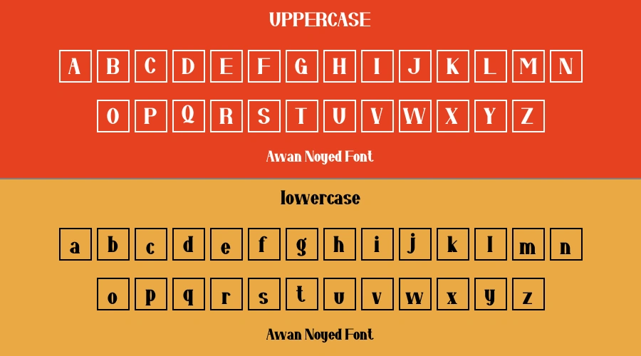 Awan Noyed Font Preview