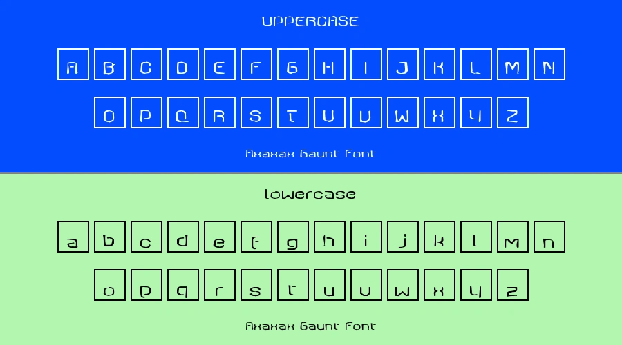 Axaxax Gaunt Font Preview