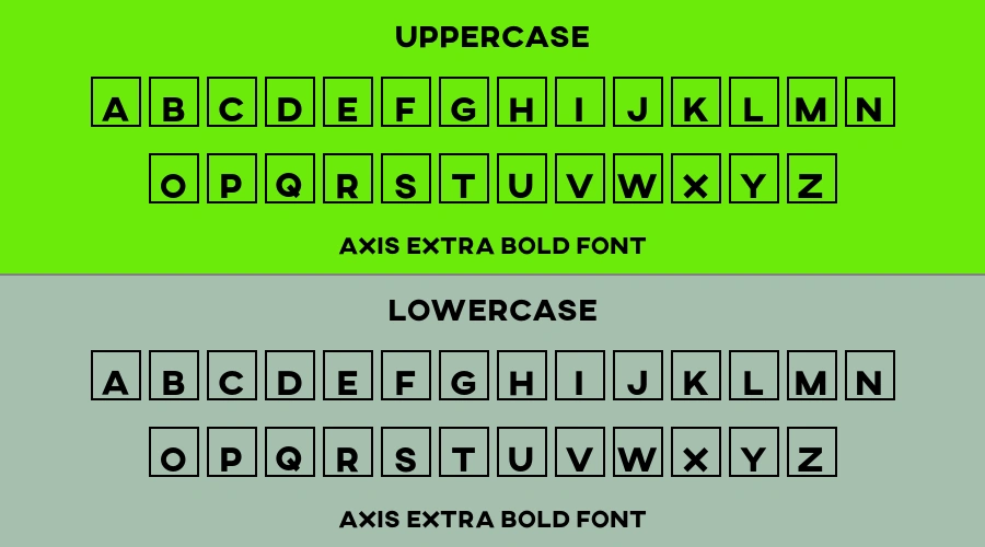 AXIS Extra Bold Font Preview