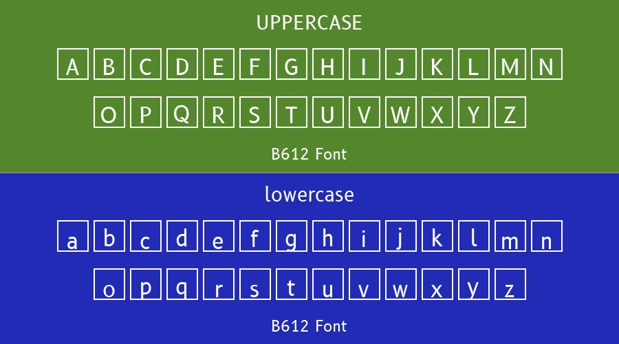 B612 Font Preview