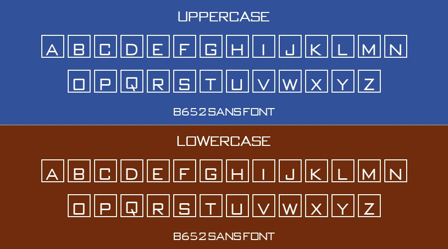 B652 Sans Font Preview