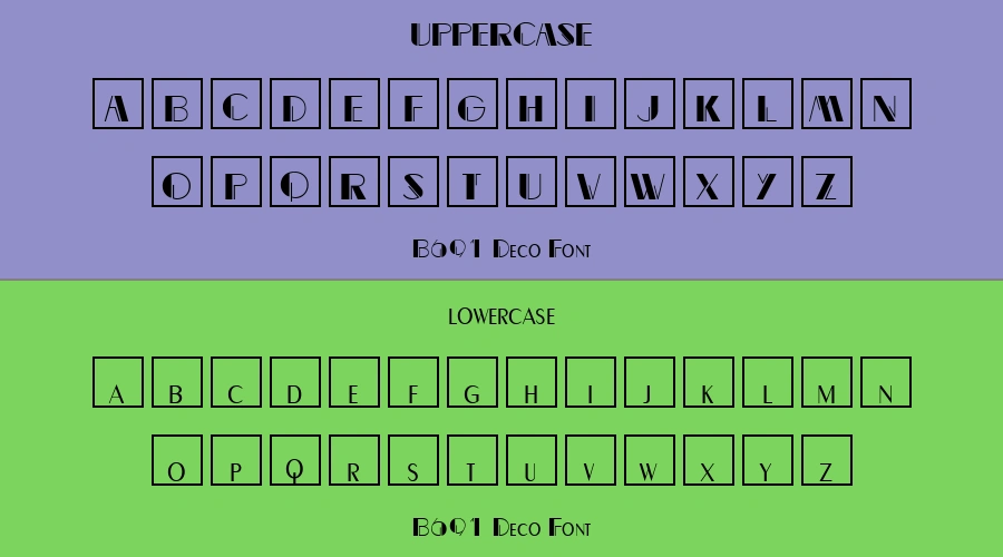 B691 Deco Font Preview