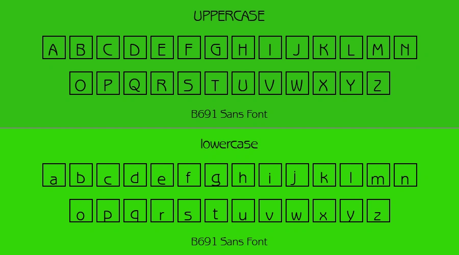 B691 Sans Font Preview