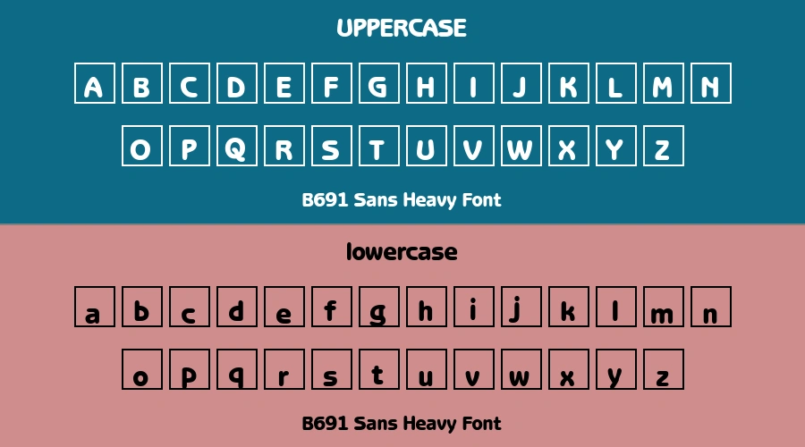 B691 Sans Heavy Font Preview