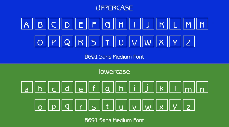 B691 Sans Medium Font Preview