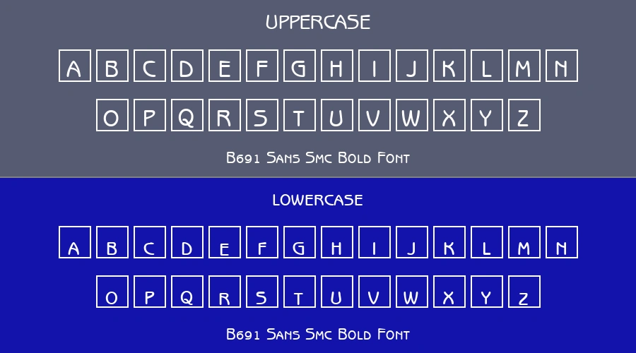 B691 Sans Smc Bold Font Preview