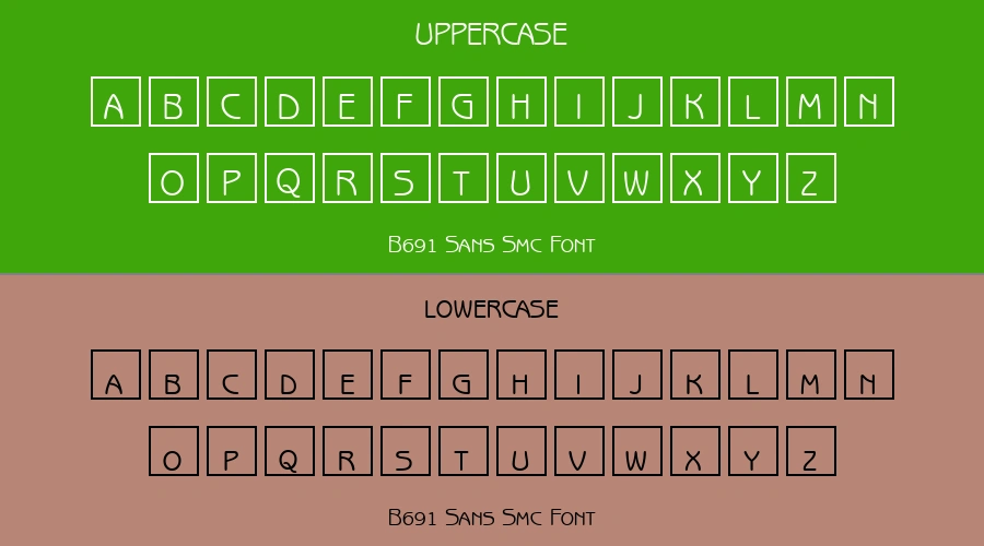 B691 Sans Smc Font Preview