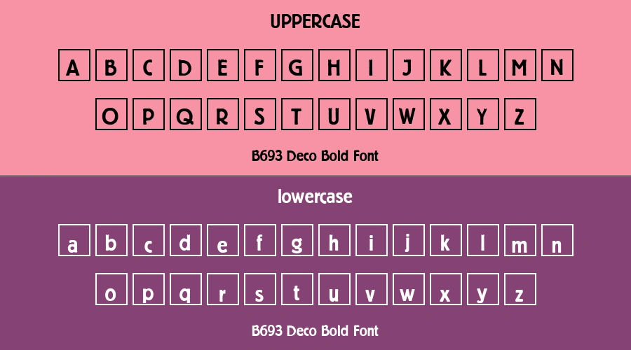 B693 Deco Bold Font Preview