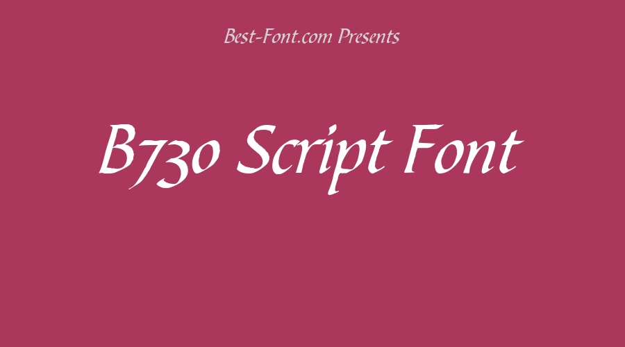 B730 Script Font