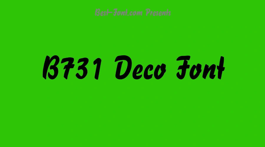 B731 Deco Font