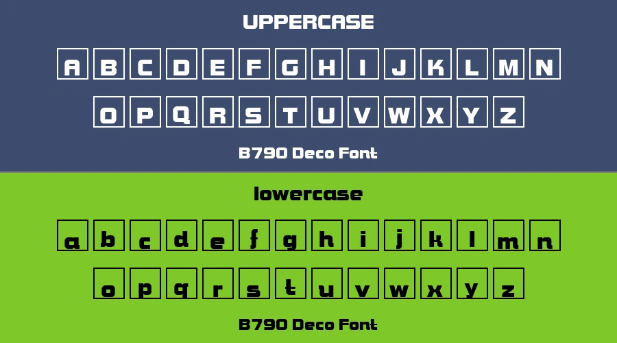 B790 Deco Font Preview