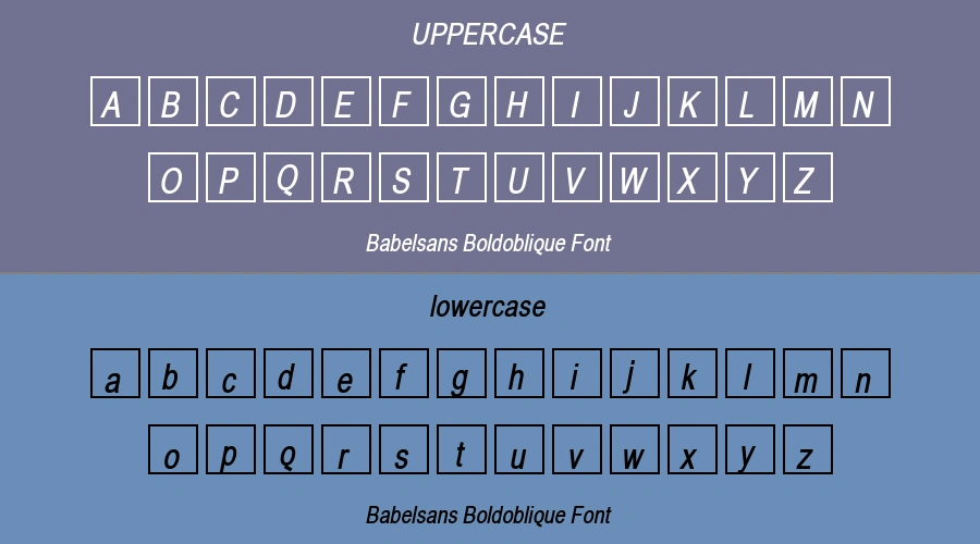 Babelsans Boldoblique Font Preview
