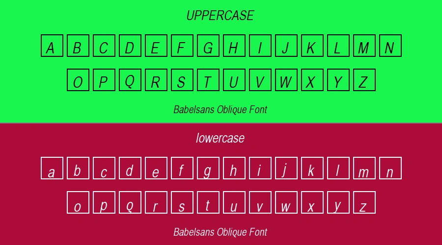 Babelsans Oblique Font Preview