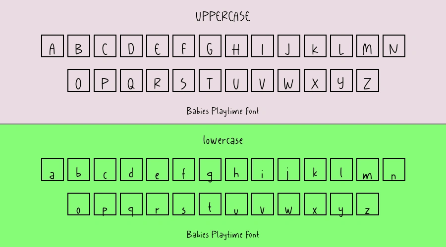 Babies Playtime Font Preview